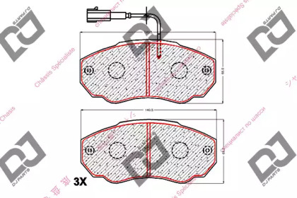 Комплект тормозных колодок DJ PARTS BP1893